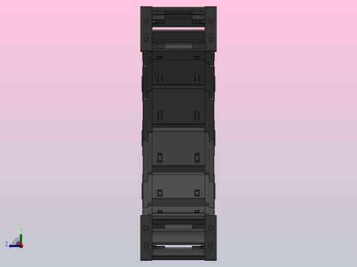 弯曲半径150内高45两侧打开型封闭式拖链[DMD45CD-45-75-150R-30]右视缩略图