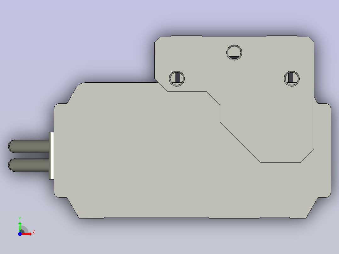 电缸模组LES25微小型模组电动缸精密滑台LES25-S50-BL前视图