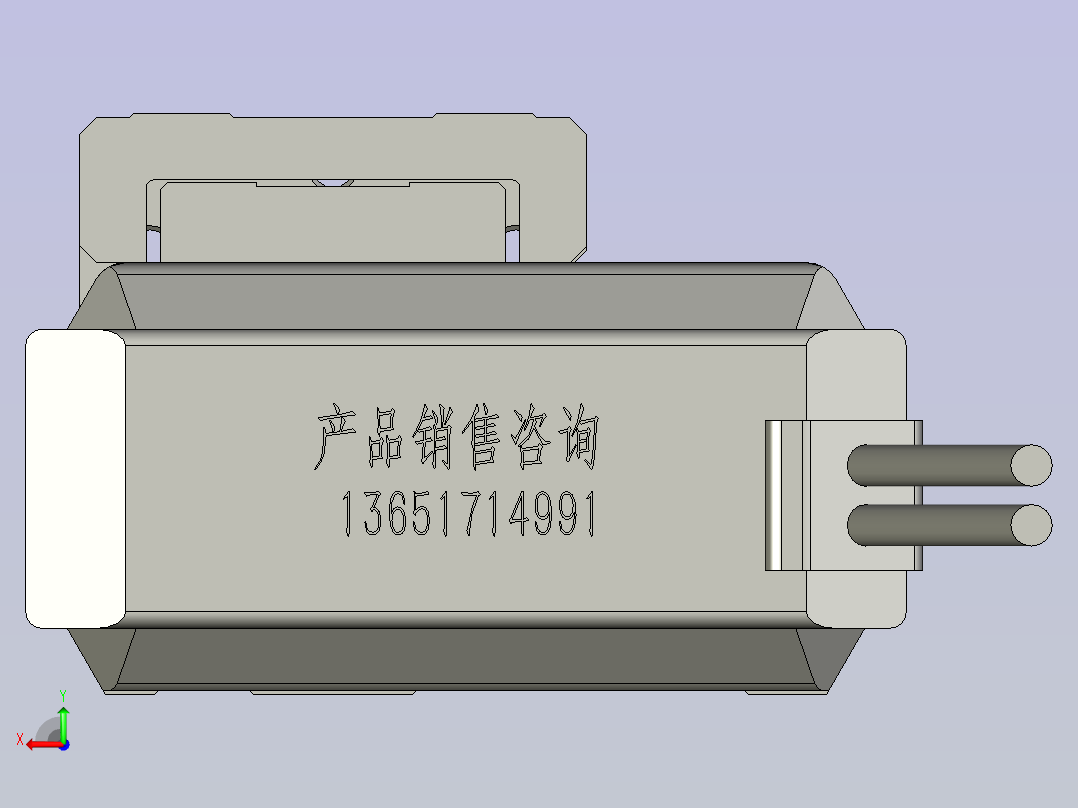 电缸模组LES25微小型模组电动缸精密滑台LES25-S50-BL后视图