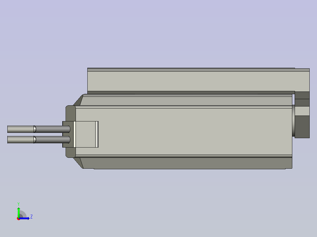 电缸模组LES25微小型模组电动缸精密滑台LES25-S50-BL左视图