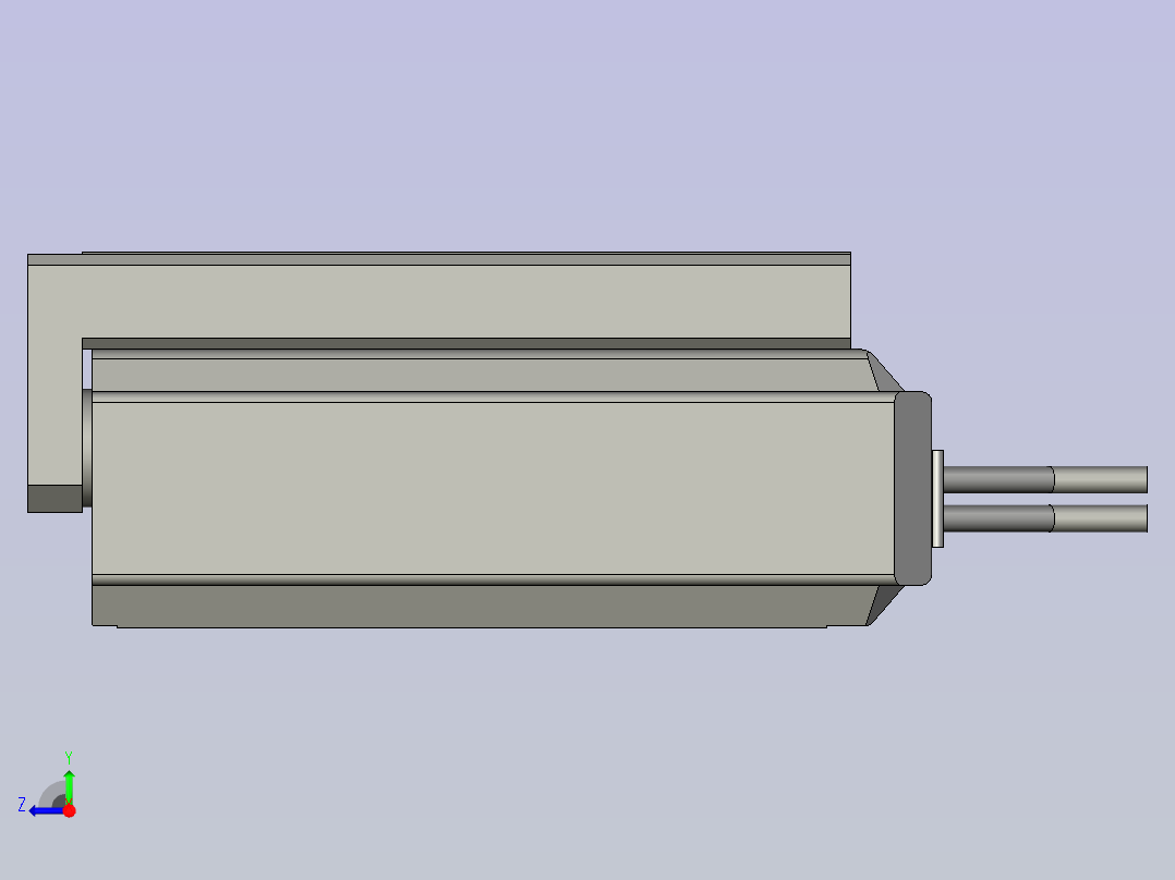 电缸模组LES25微小型模组电动缸精密滑台LES25-S50-BL右视图