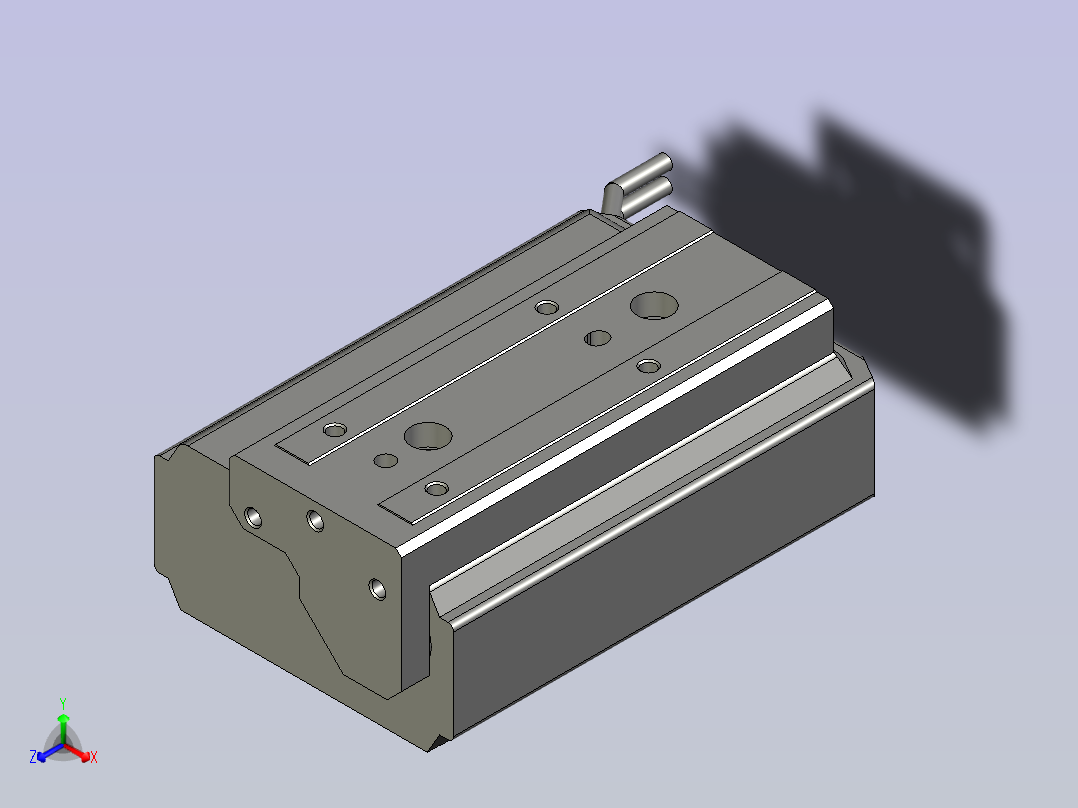 电缸模组LES25微小型模组电动缸精密滑台LES25-S50-BL正等轴测图