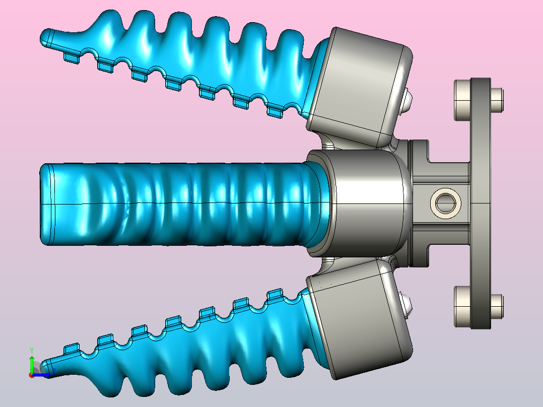 软体柔性抓持器左视图