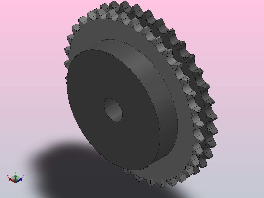直孔链轮08B型_35-08B-2主视图