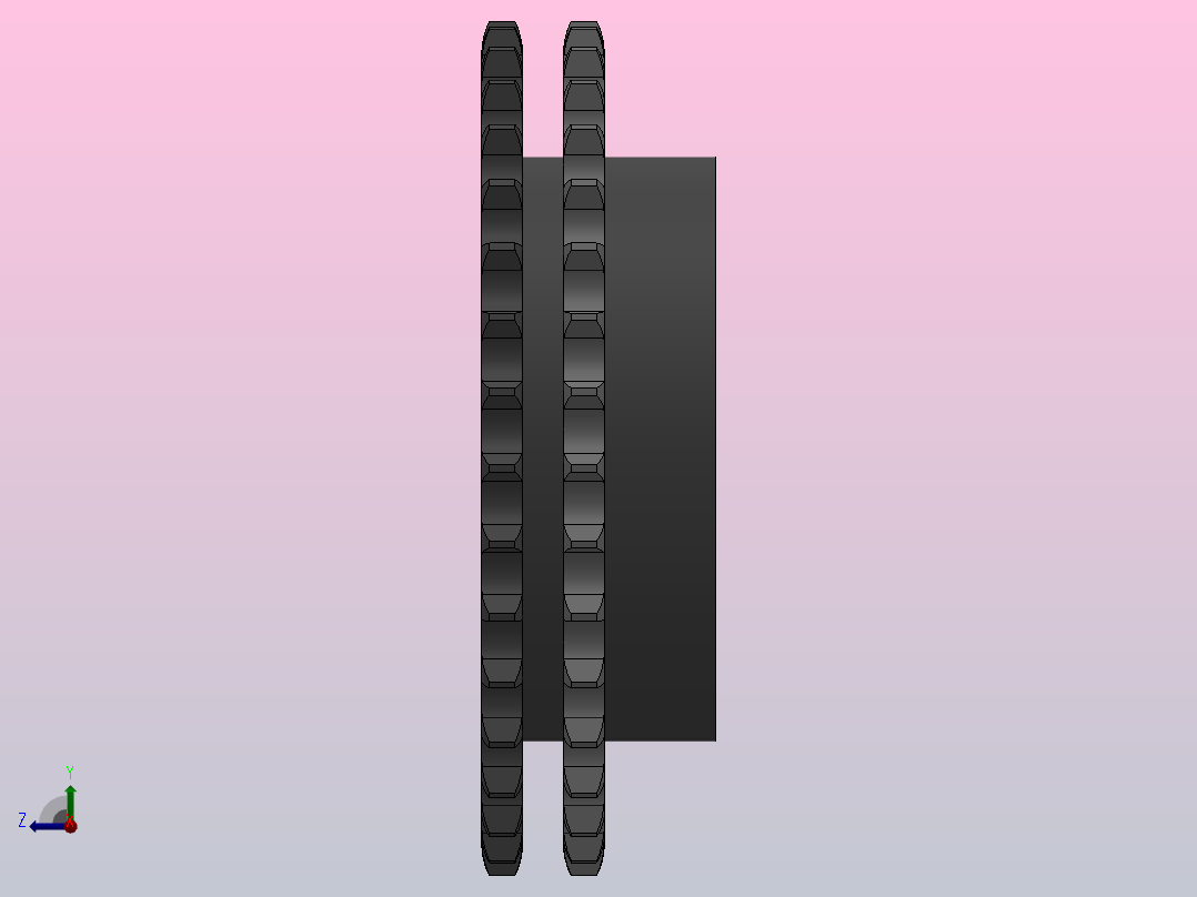 直孔链轮08B型_35-08B-2左视图