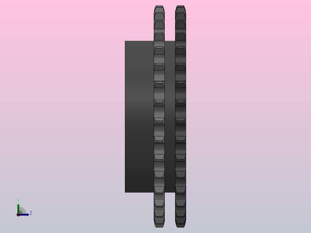 直孔链轮08B型_35-08B-2右视图