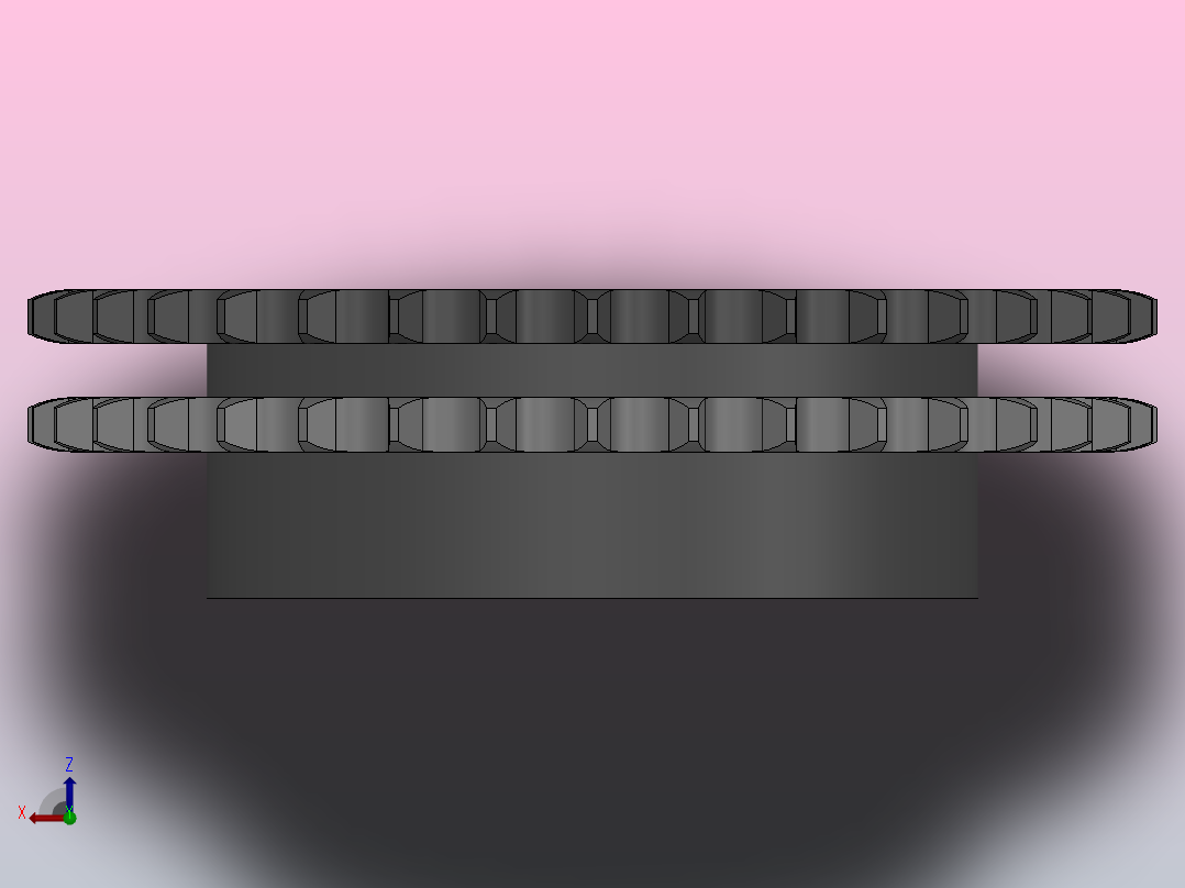 直孔链轮08B型_35-08B-2俯视图