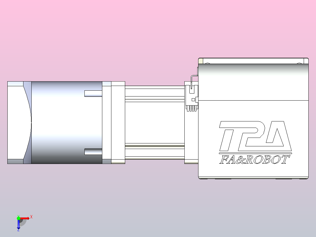 带式直线轴半闭式TPA-ONB-120-256-L1650-DR-J90-N3俯视图