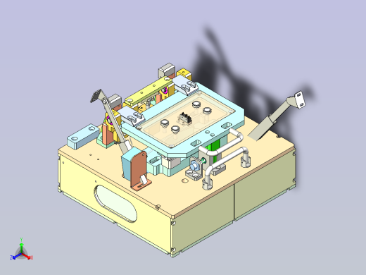 一款锁螺丝自动拧紧治具3D图正等轴测缩略图