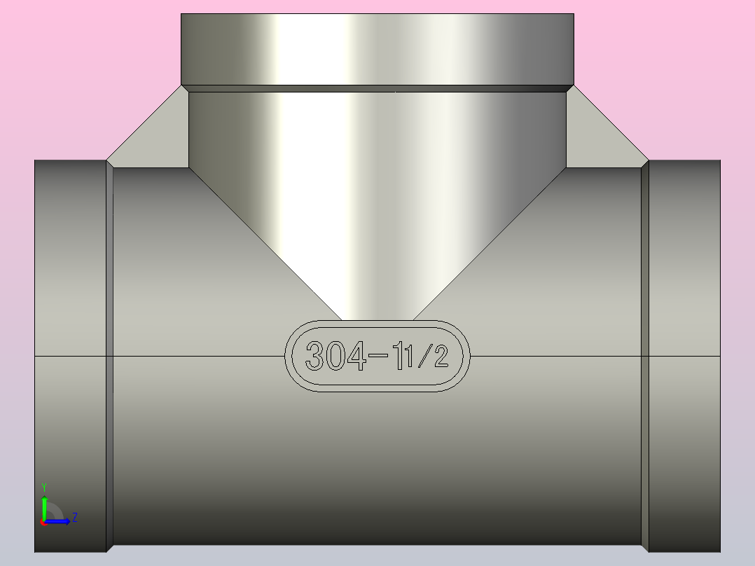 WT 三通[WT-1_1-2]左视图