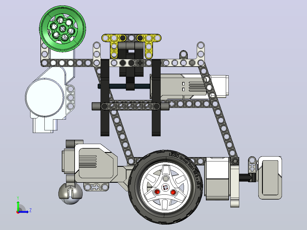 Team 08 WADDL-E比赛机器人车左视图