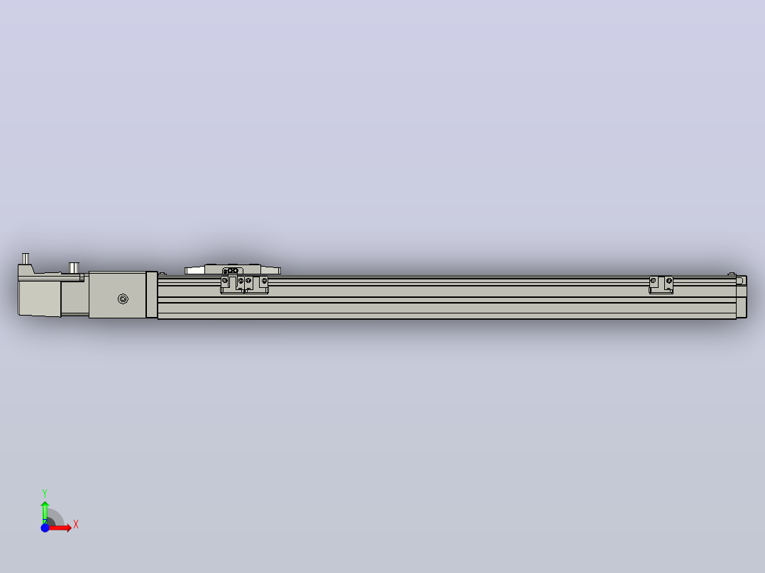 GTH4-L#-400-BC-M05-C3 GTH4内嵌式螺杆滑台 电机直连 TOYO模组滑台电缸前视图