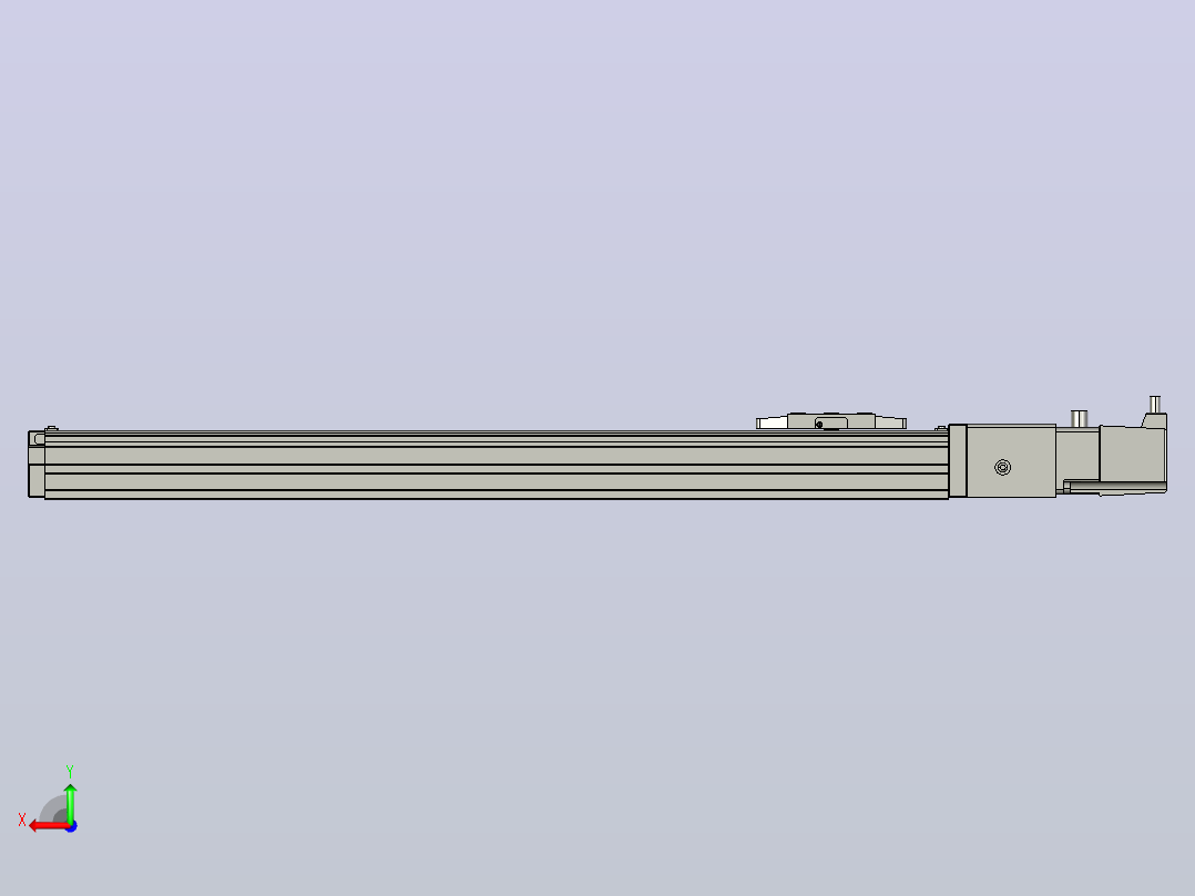 GTH4-L#-400-BC-M05-C3 GTH4内嵌式螺杆滑台 电机直连 TOYO模组滑台电缸后视图