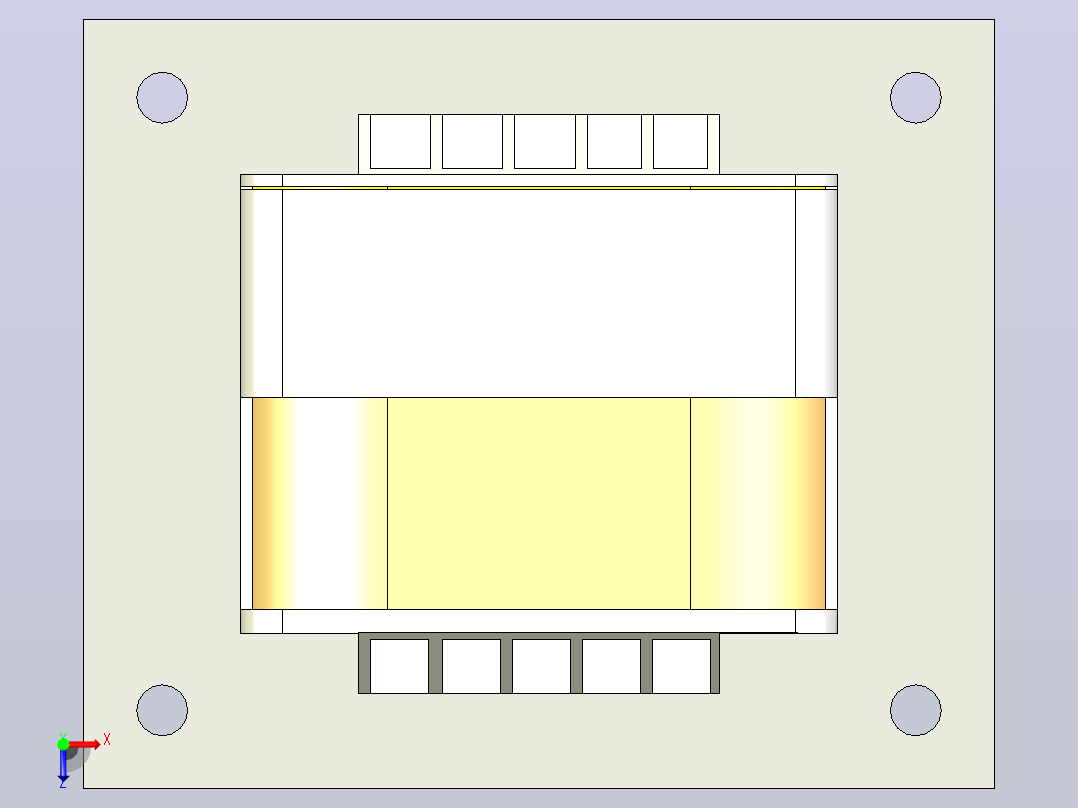 电感 - 变压器 220V 12V俯视图