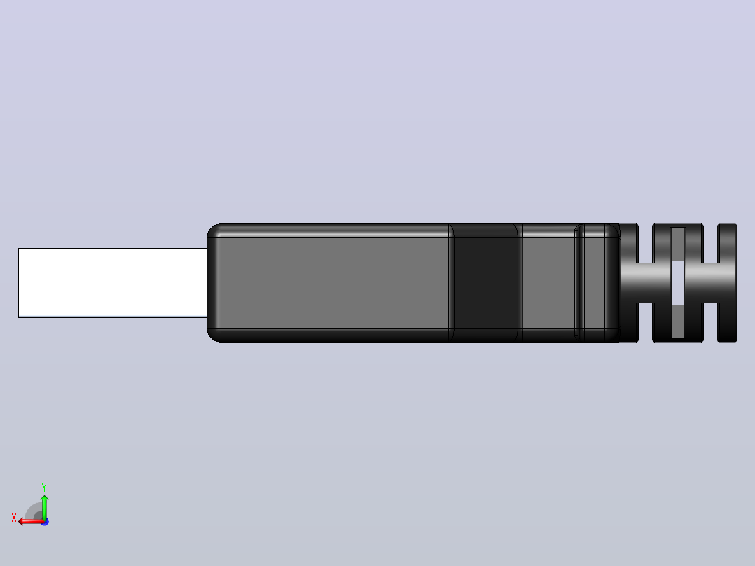 USB模型后视图