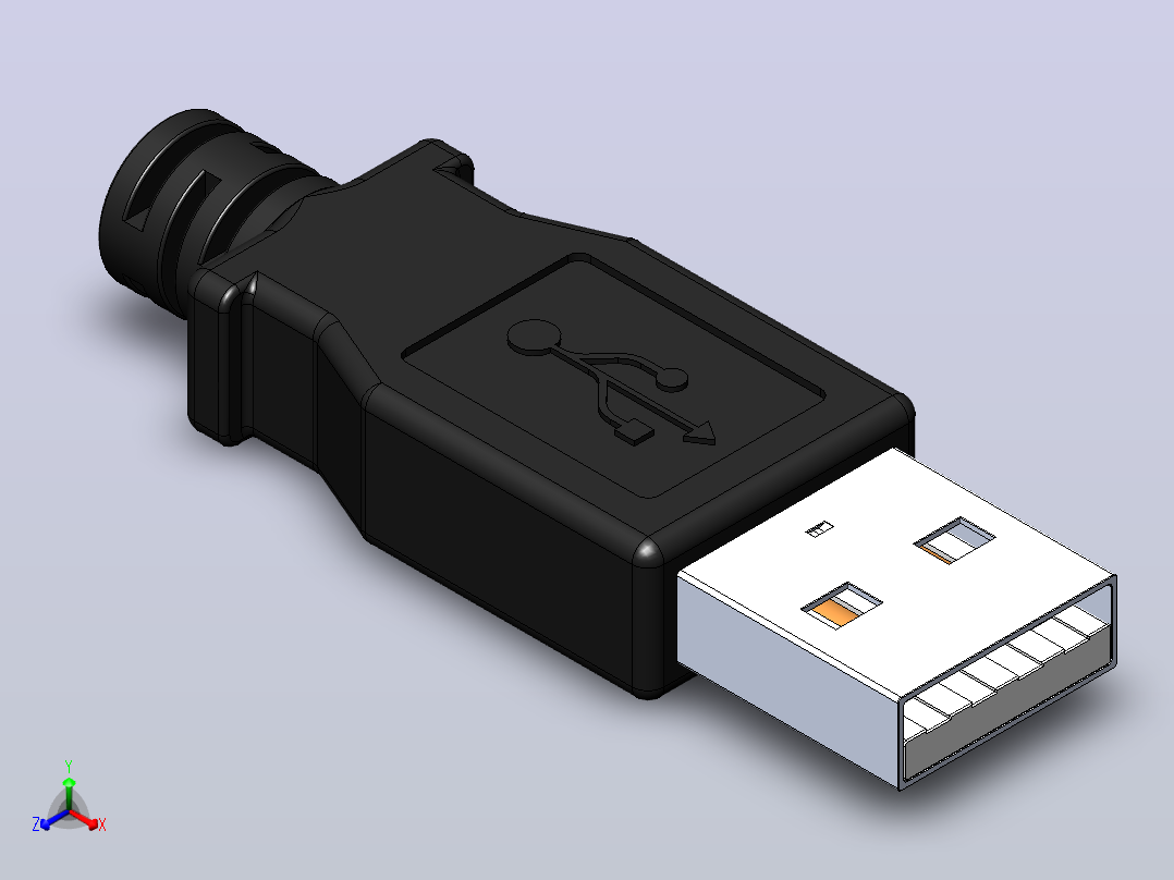 USB模型正等轴测图