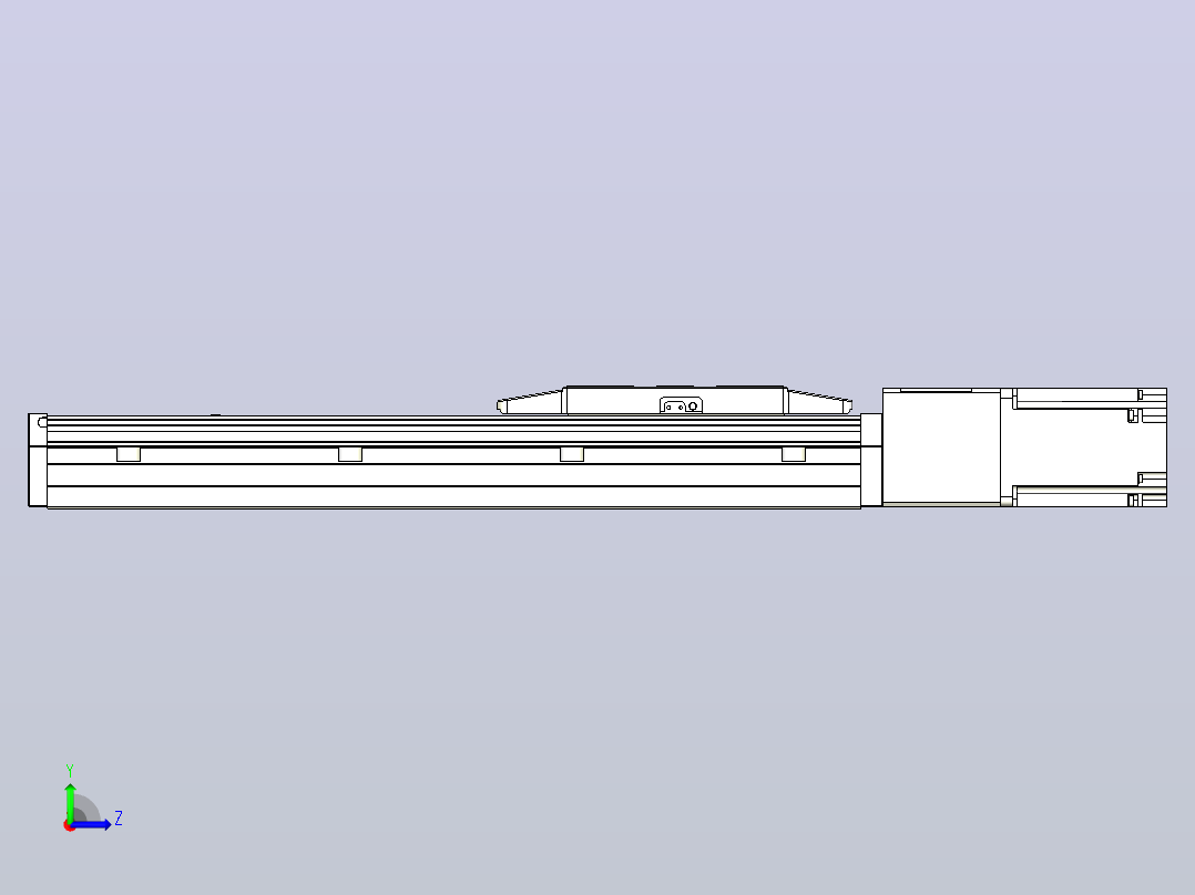 滚珠丝杠直线轴内置导轨TPA-GCR-150-2010C-L300-M-M75-N3左视图