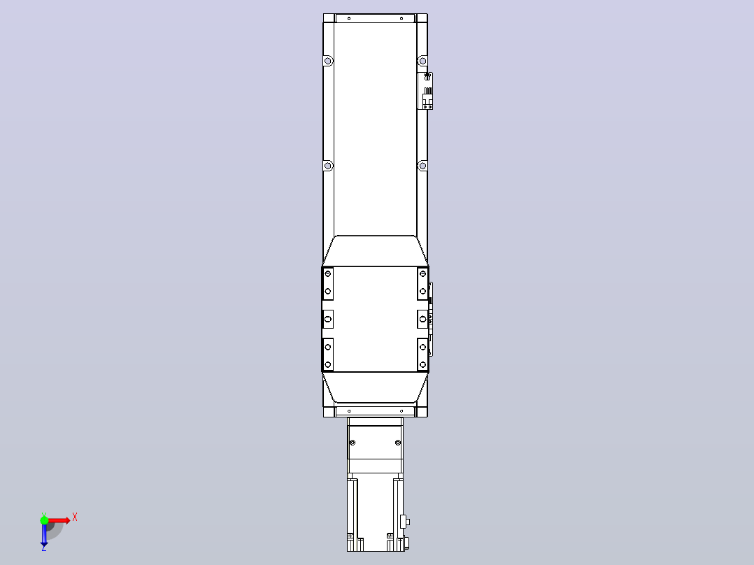 滚珠丝杠直线轴内置导轨TPA-GCR-150-2010C-L300-M-M75-N3俯视图