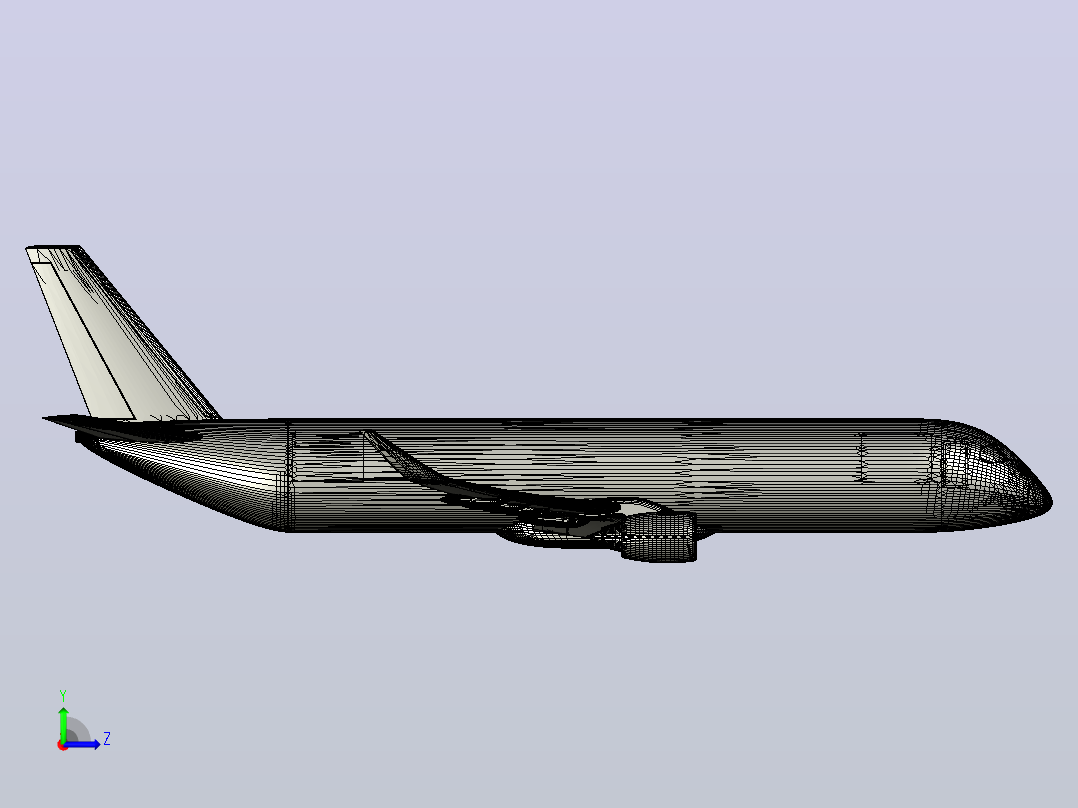 hydrogen-powered-freighter-aircraft STP STL飞机左视图