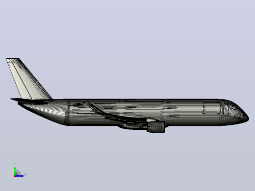 hydrogen-powered-freighter-aircraft STP STL飞机左视缩略图