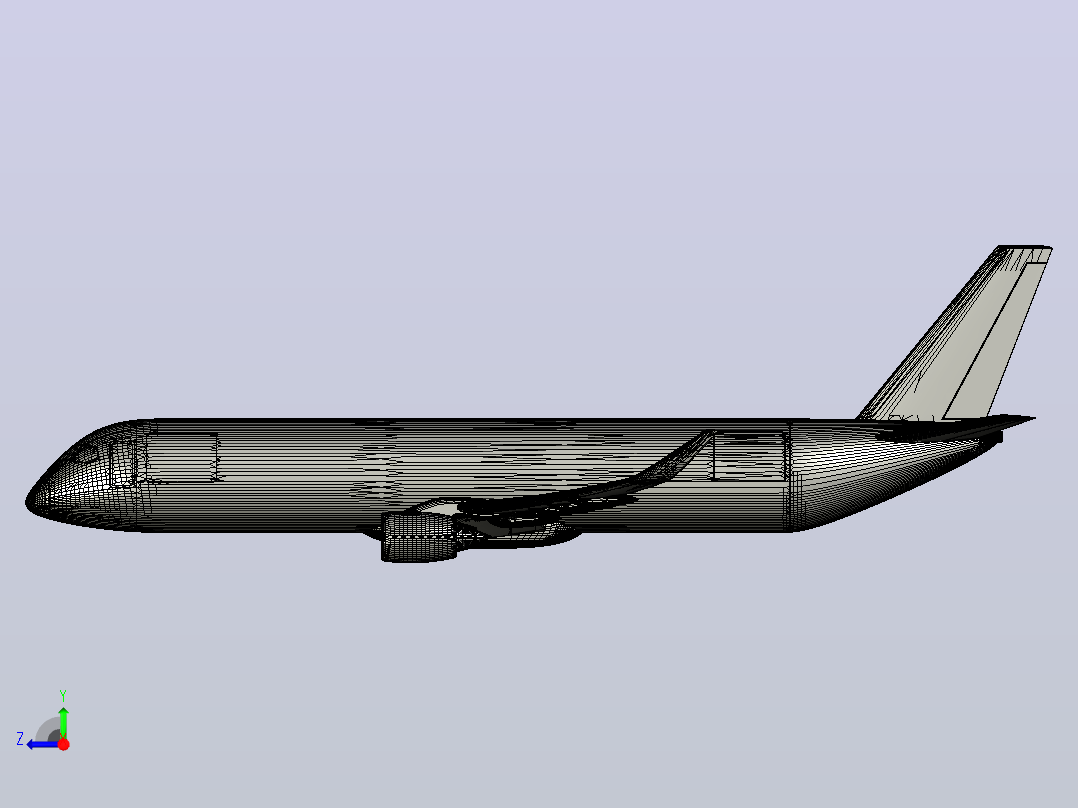 hydrogen-powered-freighter-aircraft STP STL飞机右视图
