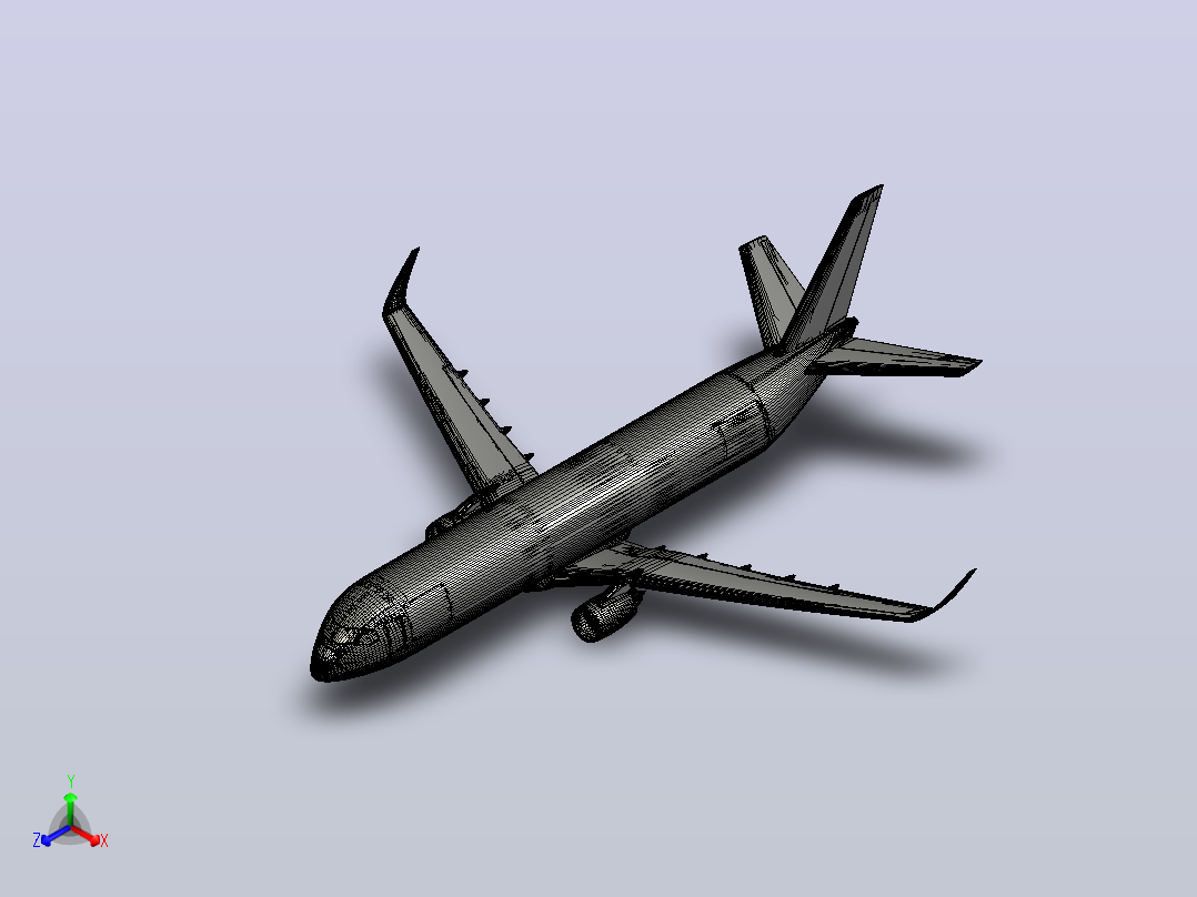 hydrogen-powered-freighter-aircraft STP STL飞机正等轴测图