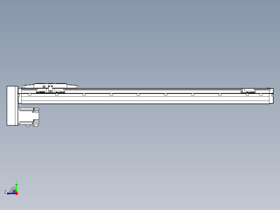 滚珠丝杠直线轴内置导轨TPA-GCR-120-1610C-L700-MP-M40-N3右视图