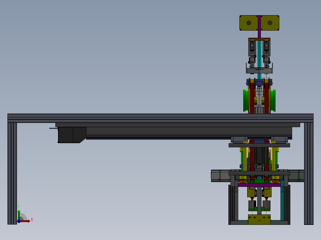 自动贴胶带贴膜产线sw17可编辑前视图
