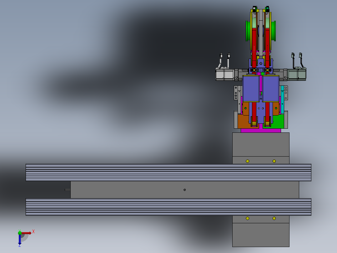 自动贴胶带贴膜产线sw17可编辑俯视图