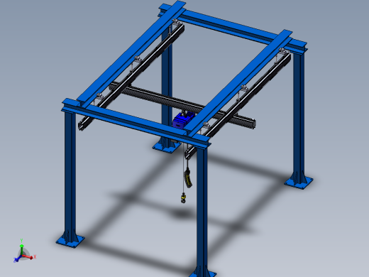KBK导轨（带电动葫芦）sw12可编辑