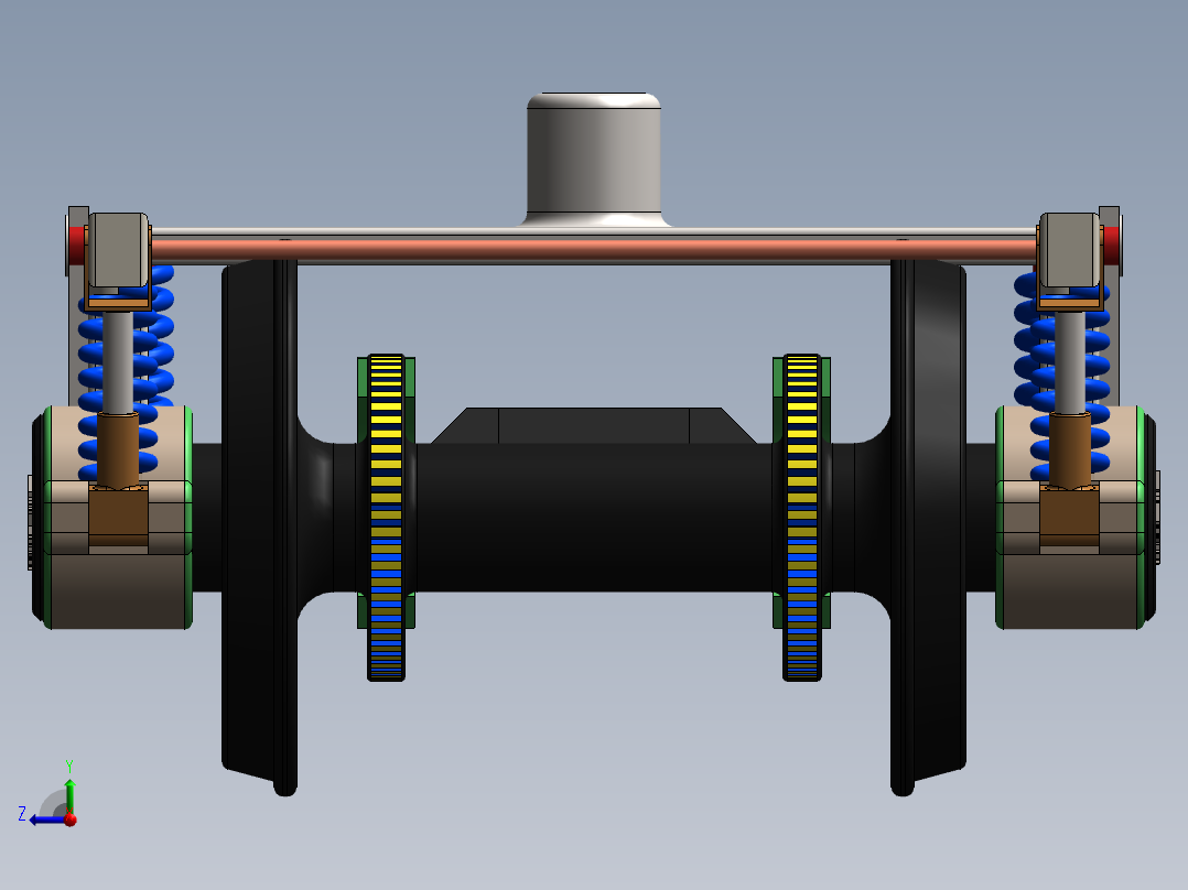 印度铁路机车转向架右视图