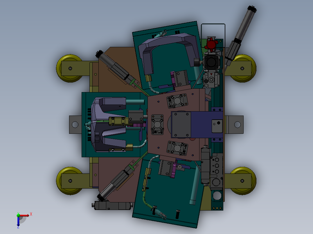 定子组装检测设备俯视图