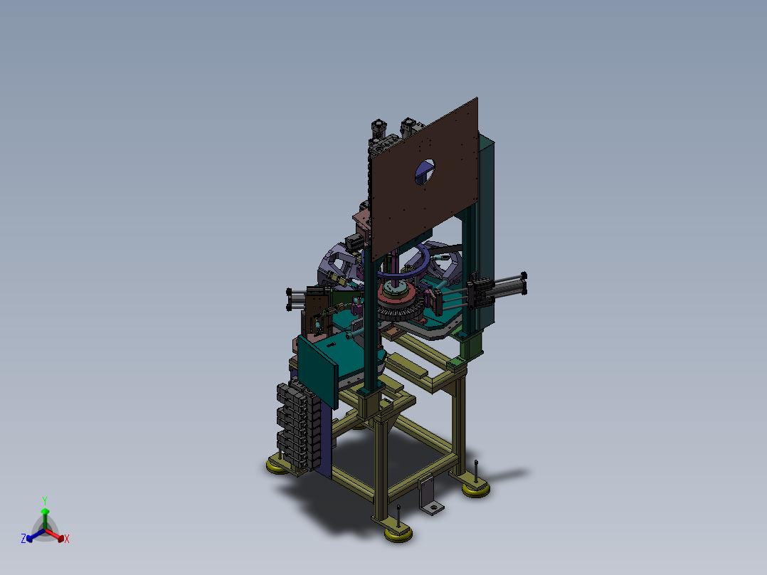 定子组装检测设备正等轴测图