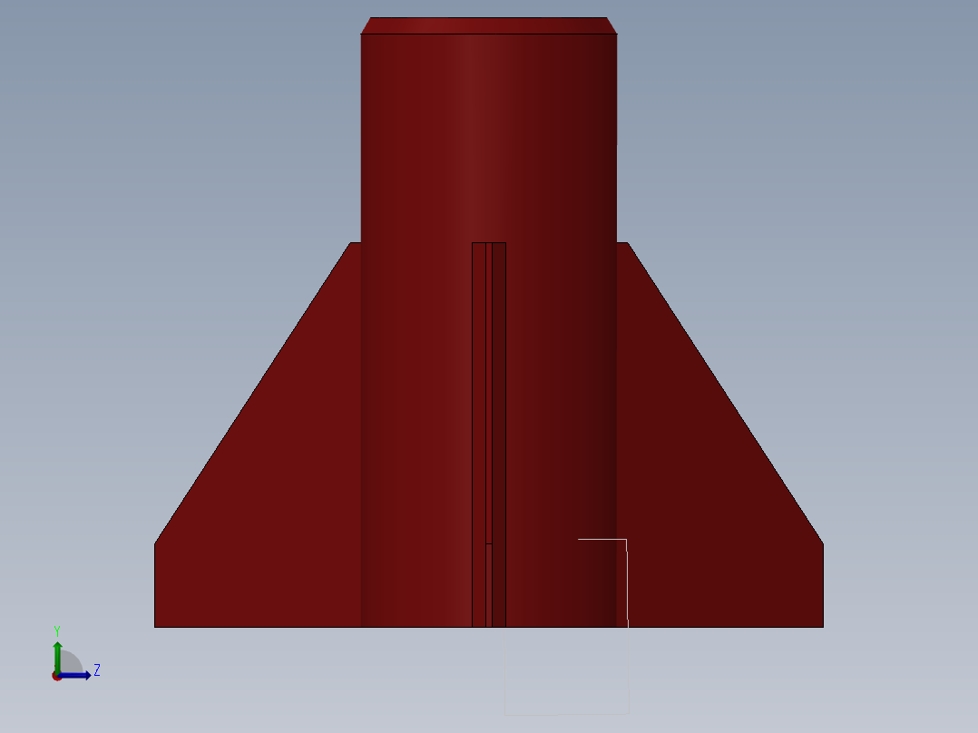 SOLIDWORKS 火箭3D模型左视图