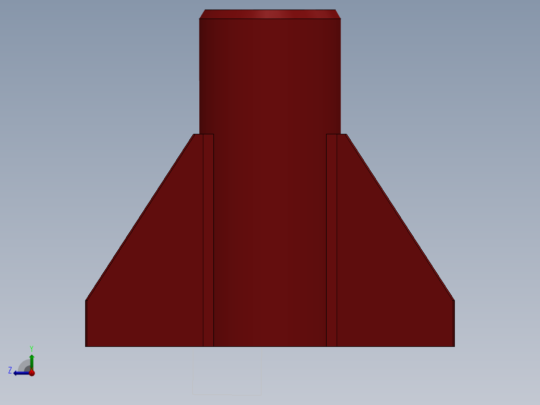 SOLIDWORKS 火箭3D模型右视图