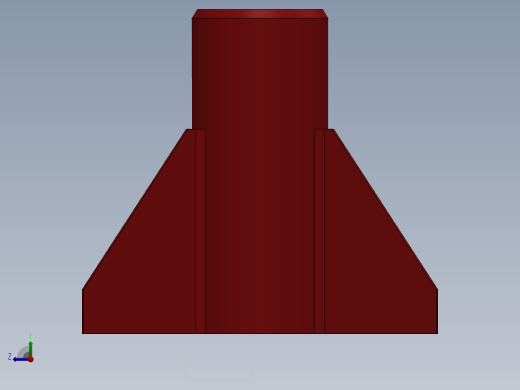 SOLIDWORKS 火箭3D模型右视缩略图
