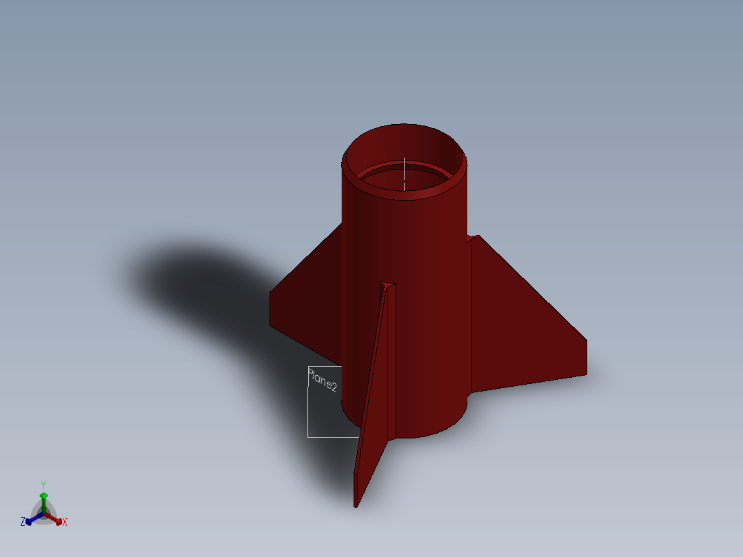 SOLIDWORKS 火箭3D模型正等轴测图