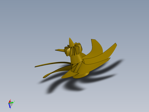 潜艇推进器螺旋桨3D图纸