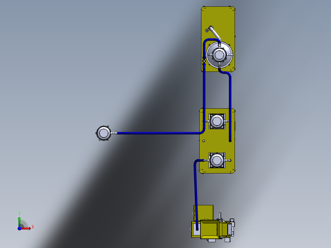 H711 注塑机集中供料系统前视图