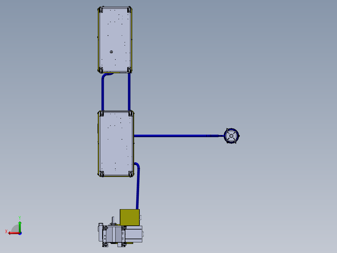 H711 注塑机集中供料系统后视图