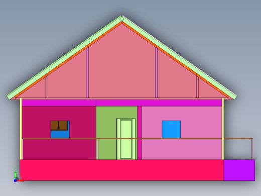 乡村振兴木楼木屋前视缩略图