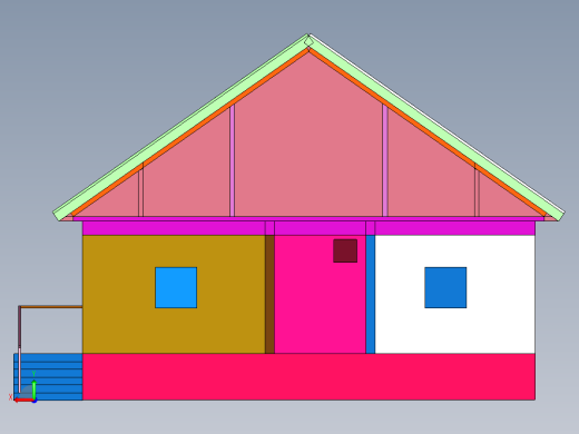 乡村振兴木楼木屋后视缩略图