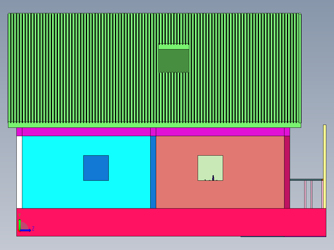 乡村振兴木楼木屋左视图