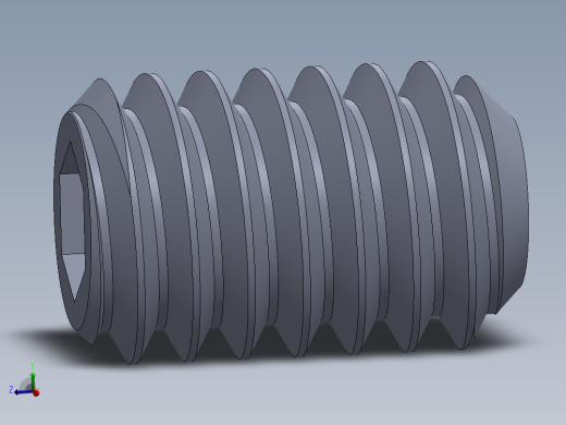 UNC 平头紧定螺钉-UNC SET SCREW 8-32 x0.250.SLDPRT