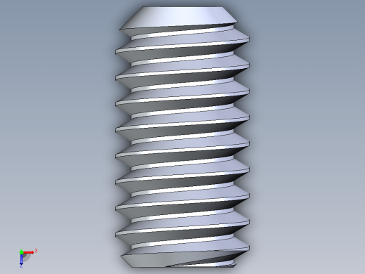 UNC 平头紧定螺钉-UNC SET SCREW 8-32 x0.3125.STEP俯视缩略图