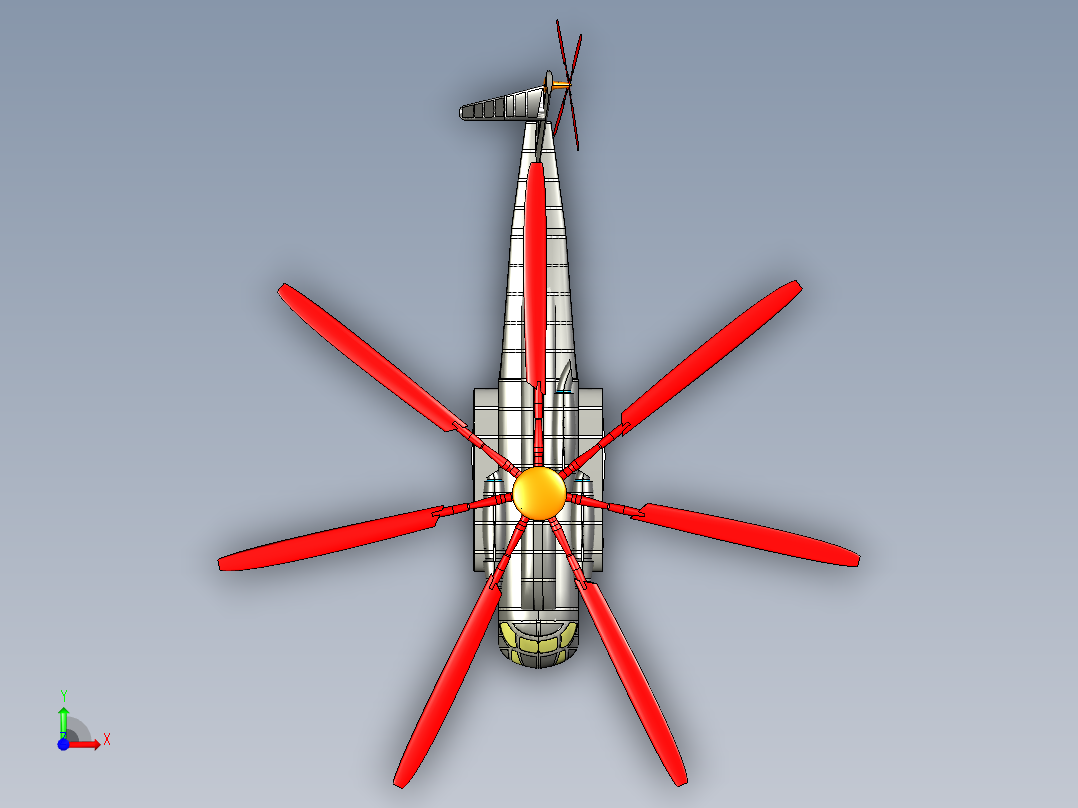 CH-53超重型直升机前视图