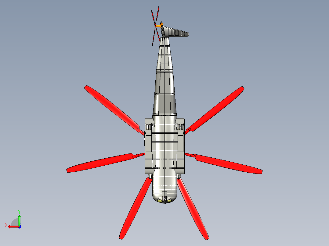 CH-53超重型直升机后视图