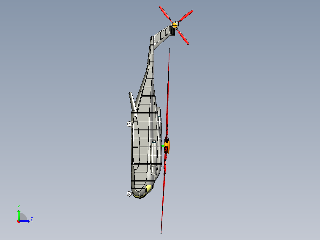 CH-53超重型直升机左视图