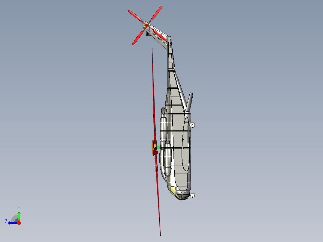 CH-53超重型直升机右视图