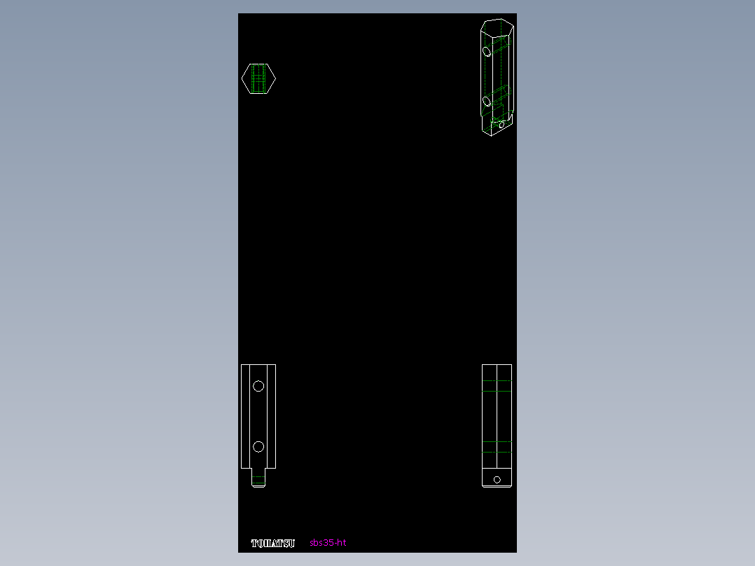 滑動塊SBS-HT-2D多系列多零件图纸模型